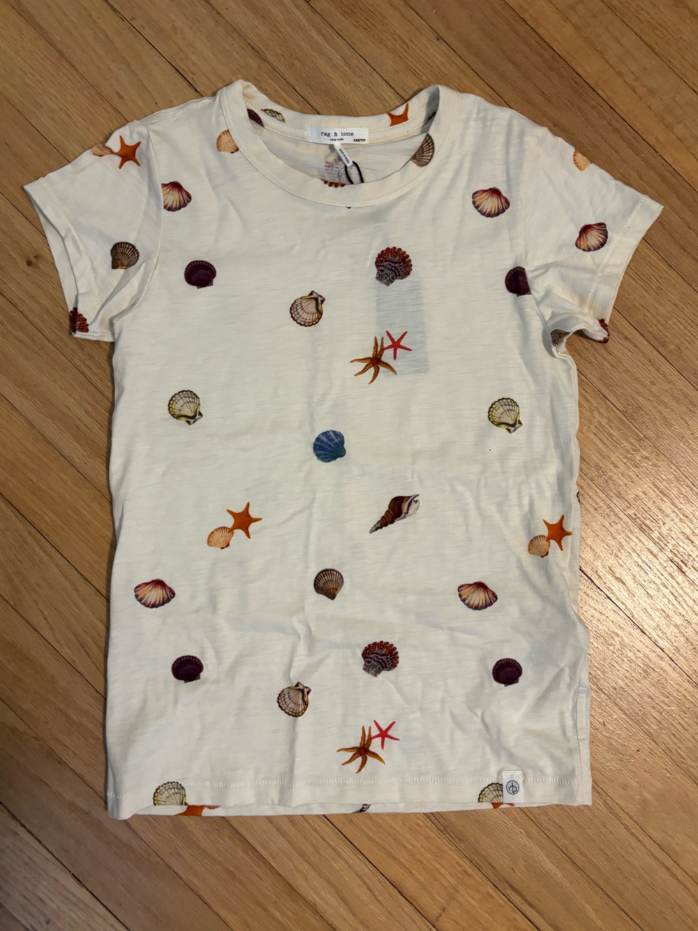 Rag & Bone All Over Seashell Tee | Size XXS